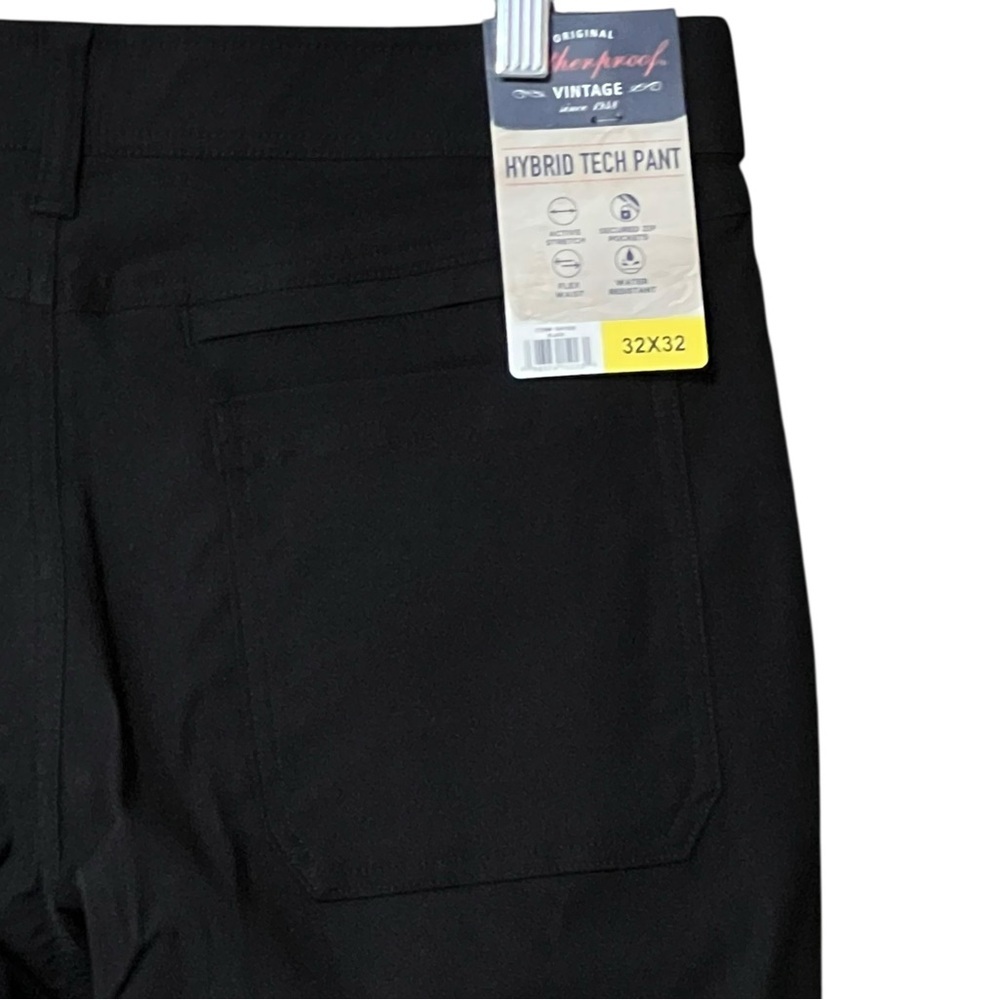 Weatherproof Hybrid Tech Pants 32x32 Black Stretch Water Resistant NWT - Picture 8 of 8